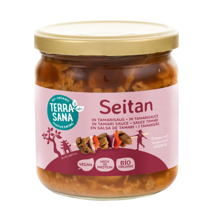 Ekologiški seitano gabalėliai tamari padaže, 350 g (200 g)