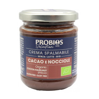 Organic vegan cocoa and hazelnut cream, 200 g