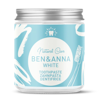 Natūrali balinanti dantų pasta be fluoro su mėtų aliejumi ir šalavijų ekstraktu, White BEN&ANNA, 100 ml