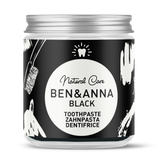 Natūrali balinanti dantų pasta be fluoro su aktyvuota anglimi, mėtų aliejumi, alaviju ir šaltalankiu, Black BEN&ANNA, 100 ml