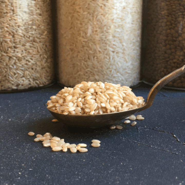 Organic brown round rice