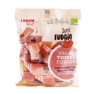 Ekologiški augaliniai saldainiai „Karvutė“ Toffi skonio, 150 g,  SUPER FUDGIO