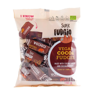 Organic vegetable sweets "Karvute" cocoa, 150g, SUPER FUDGIO