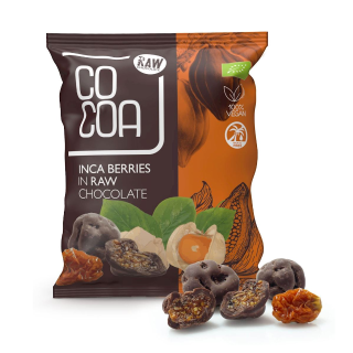Ekologiški dumplainiai juodajame šokolade RAW, 70 g, COCOA