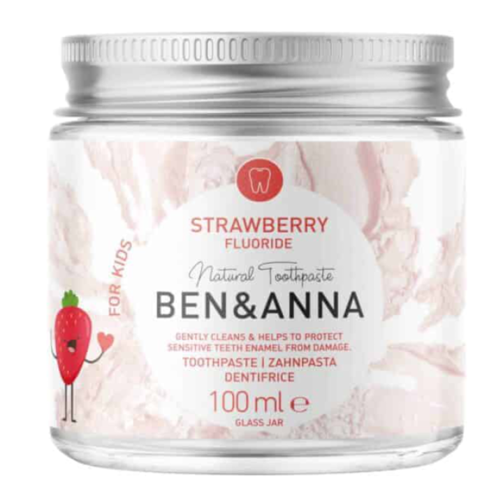 Natural toothpaste strawberry flavour, KIDS BEN&amp;ANNA, 100 ml
