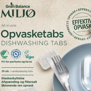 Ekologiškos indaplovių tabletės, 30 vnt, GRON BALANCE