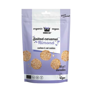 Organic vegan salted caramel biscuits, 100 g, KOOKIE CAT