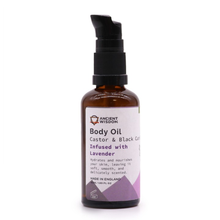 Ekologiškas kūno aliejus su levandomis, 50 ml, ANCIENT WISDOM