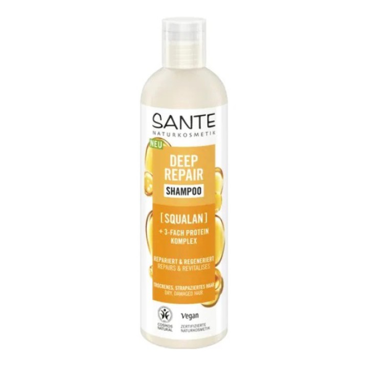 Natūralus atkuriantis šampūnas su baltymais, 250 ml, SANTE