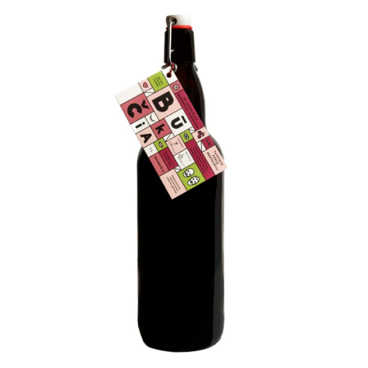 Ekologiška kombučia su juodaisiais  serbentais ir hibisku BŪKČIA, 1L