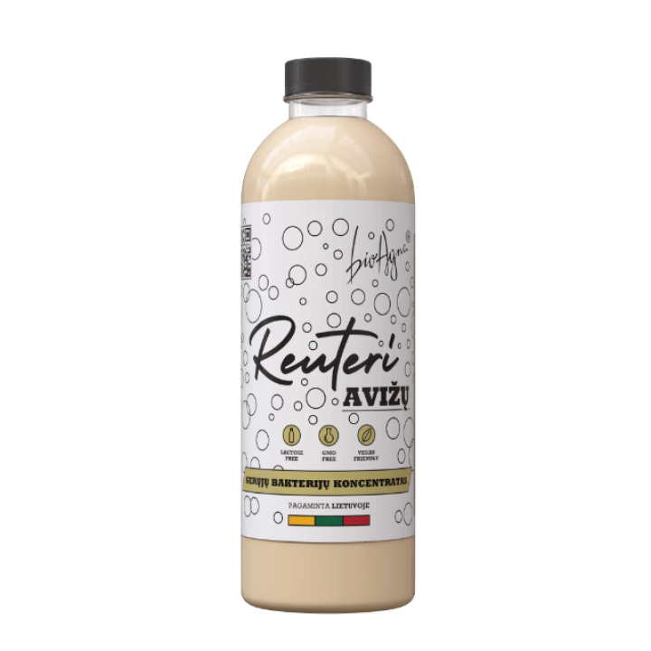 Reuteri avižų gėrimas, gerųjų bakterijų koncentratas, 750ml