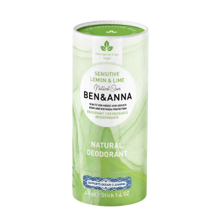Pieštukinis dezodorantas jautriai odai Lemon & Lime, 40 g, BEN & ANNA