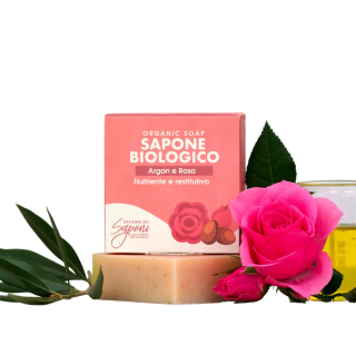 Ekologiškas muilas Arganas ir Rožė, 100 g, Officina dei Saponi