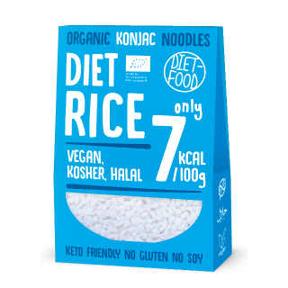 Органическая рис из конжак (konjac) муки, без глютена, 385 г, Diet Noodles
