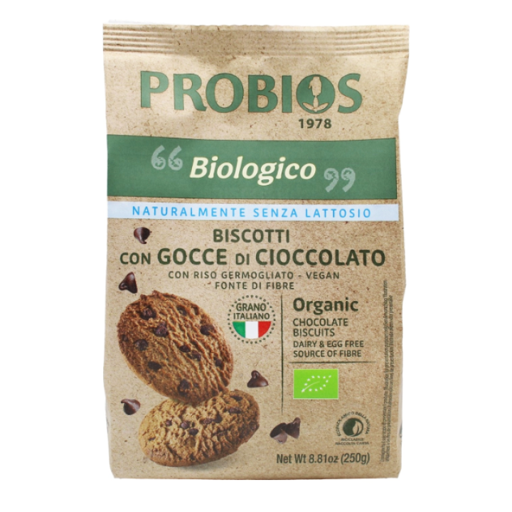 Organic vegan chocolate biscuits, 250 g, PROBIOS