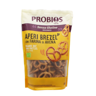 Ekologiški sūdyti avižiniai sausainiai Pretzels, 80 g, PROBIOS