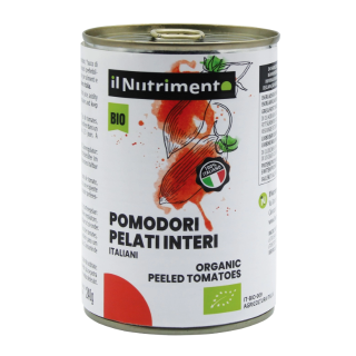 Ekologiški konservuoti pomidorai be odelės, 400 g, IL NUTRIMENTO