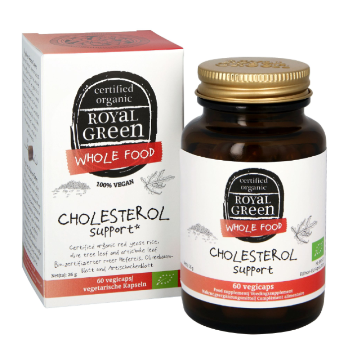 Ekologiškas maisto papildas cholesteroliui palaikyti ROYAL GREEN, 60 kapsulių