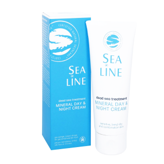 Ekologiškas mineralinis dieninis ir naktinis kremas (jautriai, ypač sausai ir mišriai odai) SEA LINE Dead Sea Treatment, 75 ml