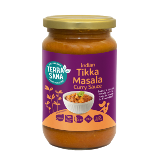 Organic Indian curry sauce Tikka Masala, 350 g, TERRASANA