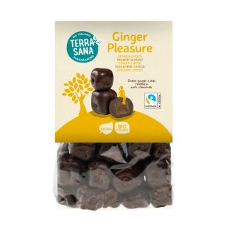 Organic chocolate ginger pieces Ginger Pleasure, 150 g, TERRASANA