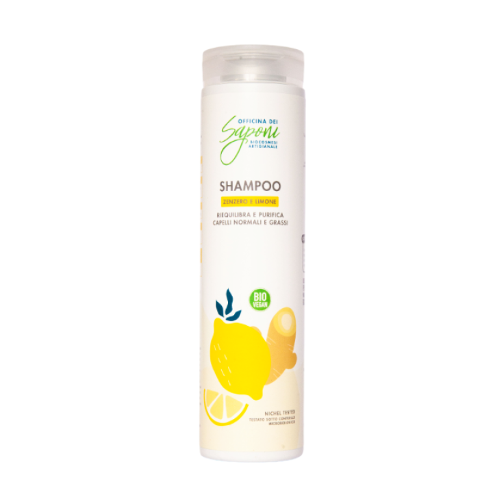 Organic ginger and lemon shampoo, 200 ml, Officina dei Saponi