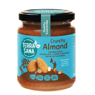 Ekologiškas traškus migdolų riešutų kremas, 250 g, TERRASANA
