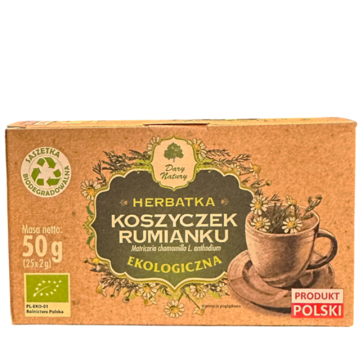 Ekologiška ramunėlių arbata, 50 g (25x2g)