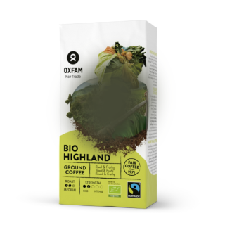 Organic Highland Ground Arabica/Robusta Fair Trade Coffee, 250 g, Oxfam