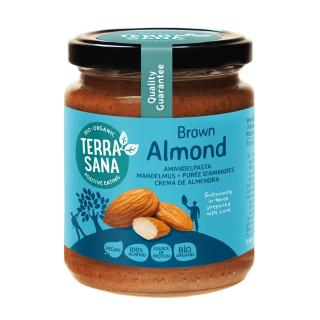 Ekologiškas traškus migdolų riešutų kremas, 250 g, TERRASANA