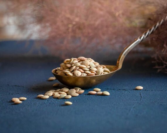 Organic green lentils