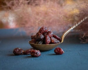 Organic dried cranberries (soaked in apple juice)