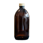 Rudas stiklinis buteliukas 500 ml