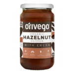 Ekologiškas lazdynų riešutų kremas su kakava 340 g Orivego