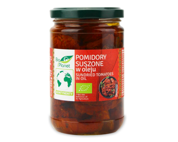 Organic dried tomatoes in oil, 280 g