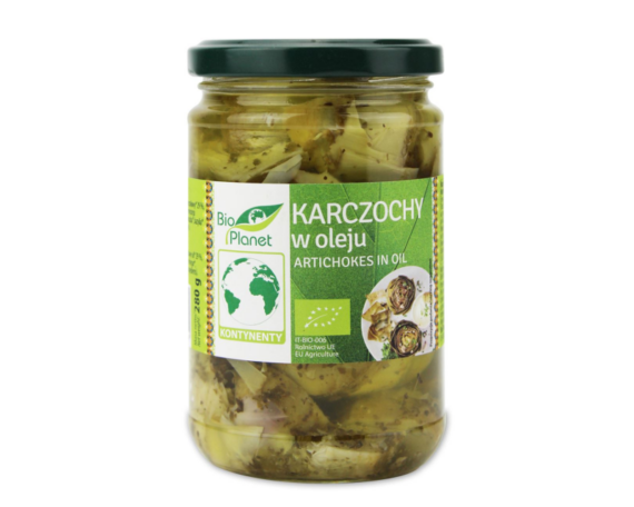 Organic artichokes in sunflower and olive oil 280 g