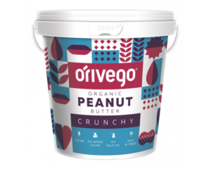 Organic crunchy peanut cream, 1 kg, Orivego
