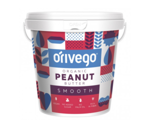 Organic smooth peanut cream, 1 kg, Orivego