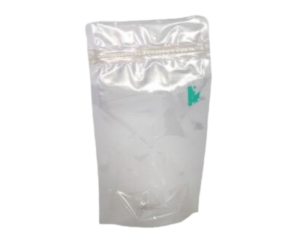 Doy-pack compostable and biodegradable transparent bag 110x65x185 mm