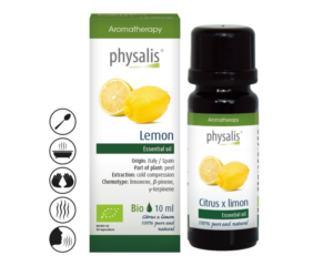 Organic lemon essential oil, 10 ml