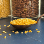 Ekologiškos šlifuotos spindulinės pupuolės (mung) skaldytos RAW