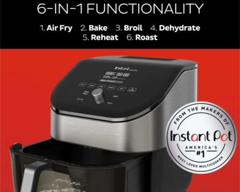 Instant Pot® Vortex® Plus 6QT stainless steel air fryer with