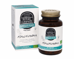 Ekologiška Ašvaganda (Ashwagandha) ROYAL GREEN, 60 kapsulių