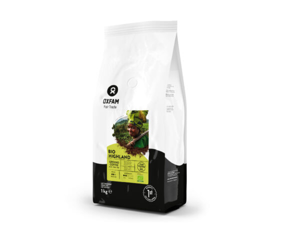 Органический молотый кофе арабика/робуста Highland Fair Trade, 1 кг, Oxfam — изображение 1