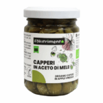 Ekologiški kaparėliai obuolių sidro acte, 140 g, IL NUTRIMENTO