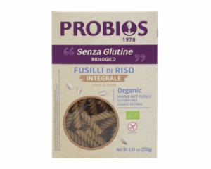 Ekologiški pilno grūdo ryžių makaronai Fusilli 250 g