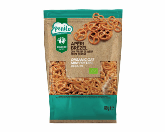 Ekologiški sūdyti avižiniai sausainiai Pretzels 80 g - Image 1