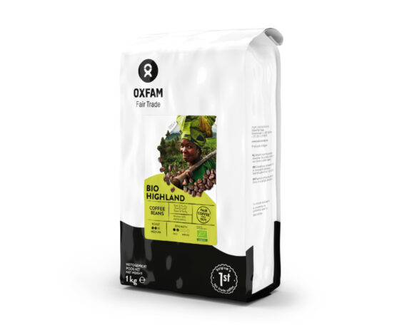 Organic Highland Coffee Beans, 1 kg, Oxfam - Image 1