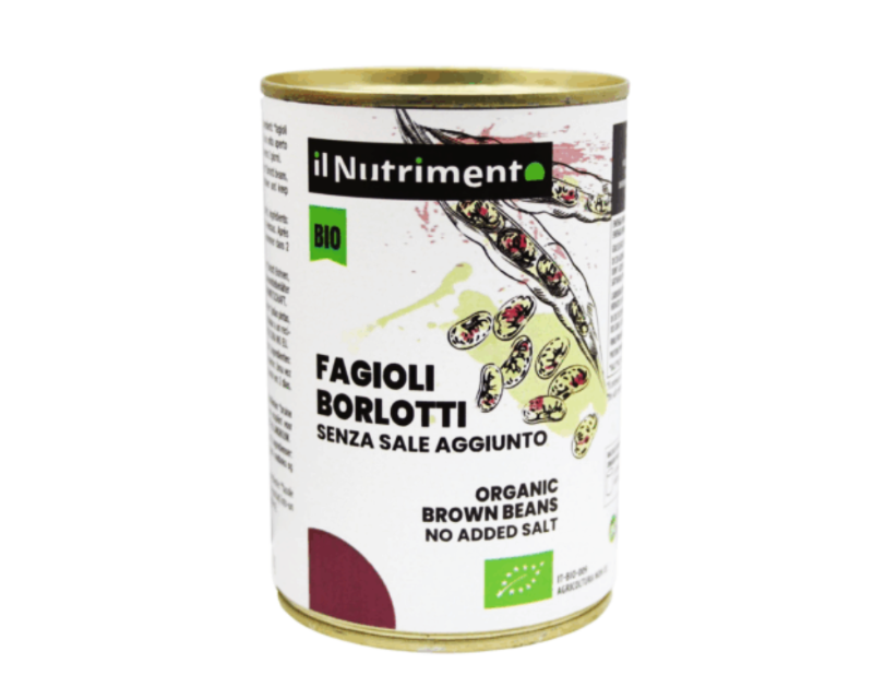 Ekologiškos konservuotos Borlotti pupelės, be druskos, 400g Organic canned Borlotti beans (without salt) 400 g - Image 1