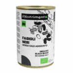 Ekologiškos konservuotos juodosios pupelės, be druskos, 400 g, IL NUTRIMENTO